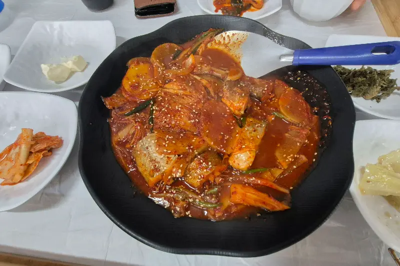 생선찜 클로즈업