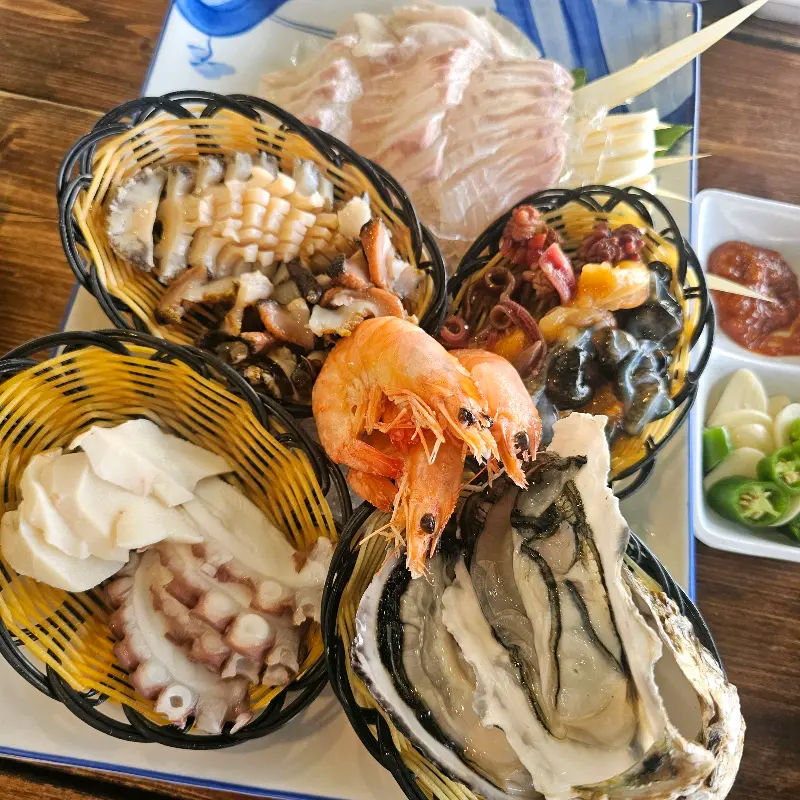 신선한 해산물 모듬