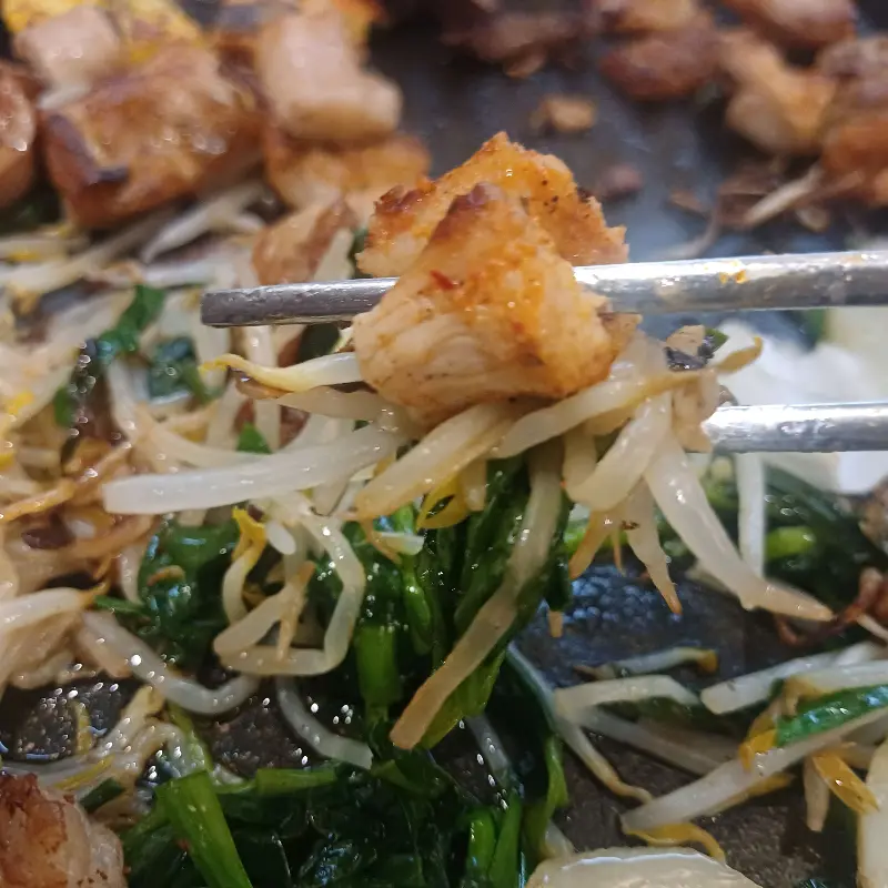 곱창과 숙주의 환상적인 조합