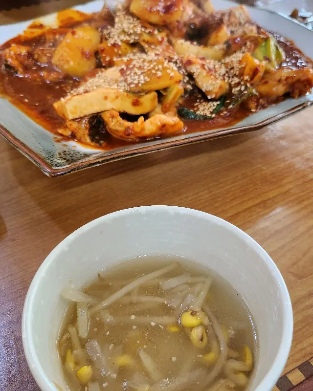 흑태찜과 콩나물국