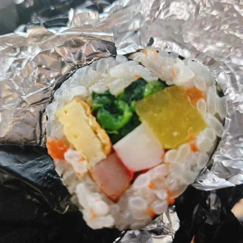 김밥 근접샷