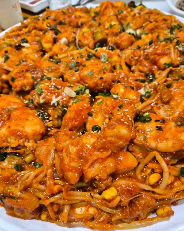 푸짐한 아구찜 한 상 차림