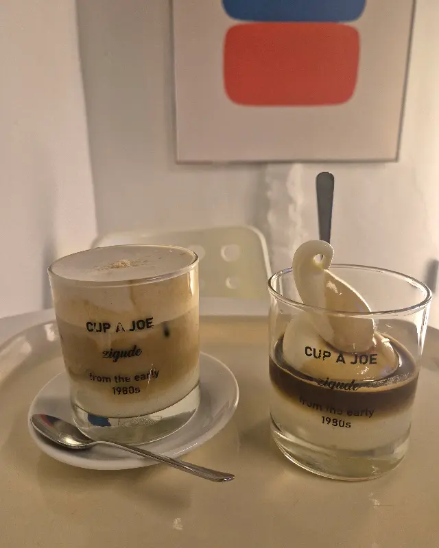 라떼 아이스크림과 율무라떼