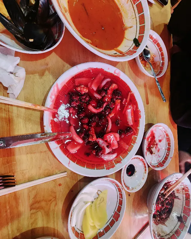 정신없이 먹은 흔적