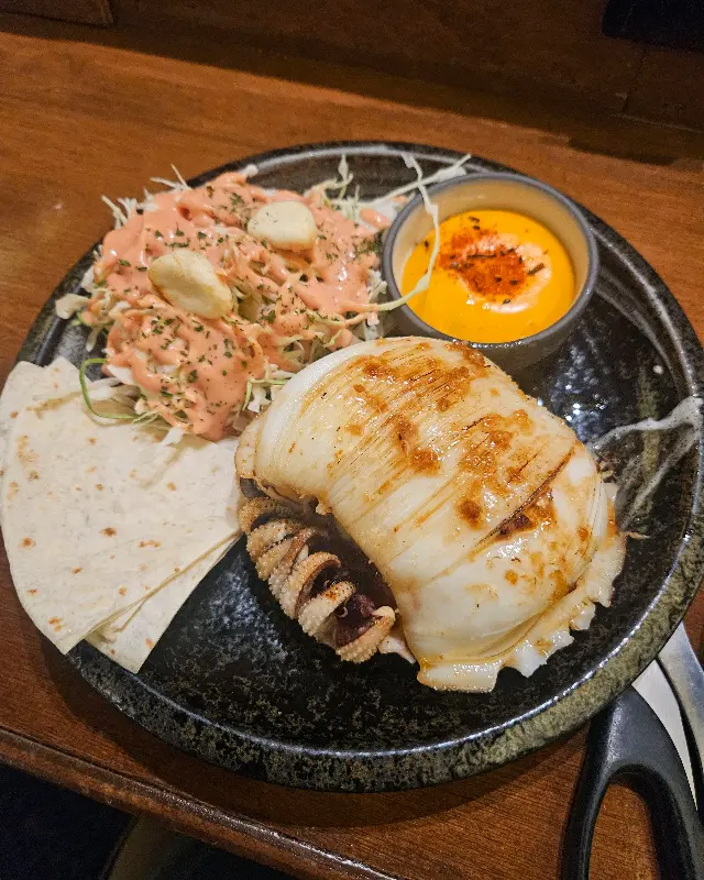 갑오징어 버터구이 한 상차림