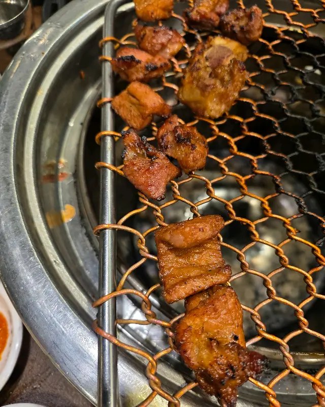 숯불 위 돼지갈비