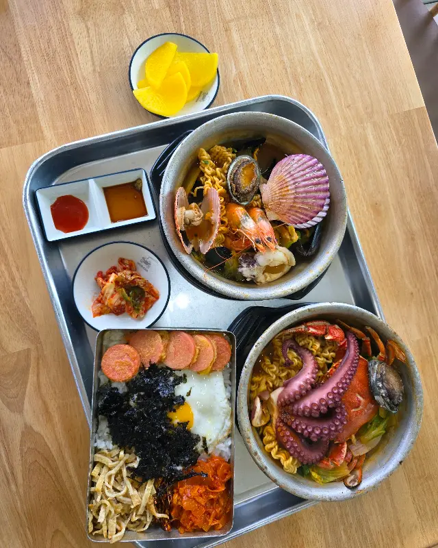 해물라면과 옛날 도시락