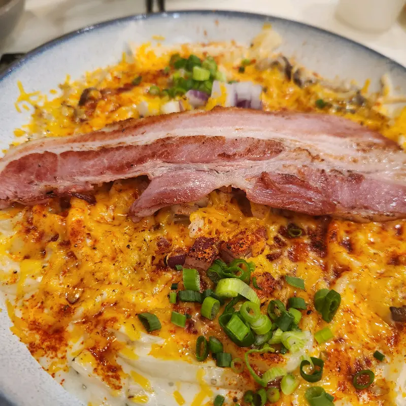 베이컨 크림 우동