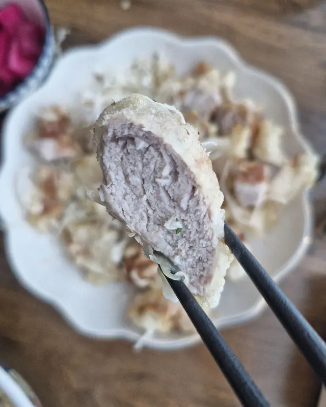탕수육 단면