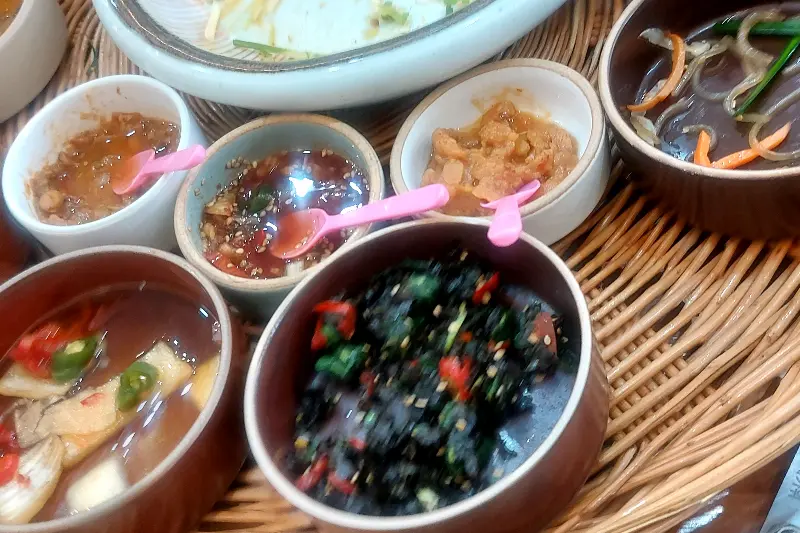 다채로운 반찬 클로즈업