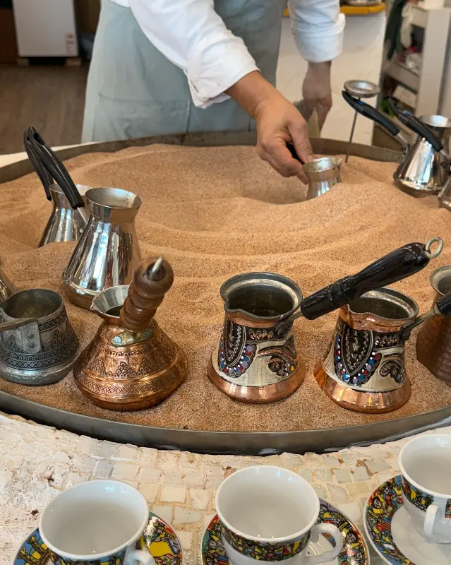 모래커피 제조 과정