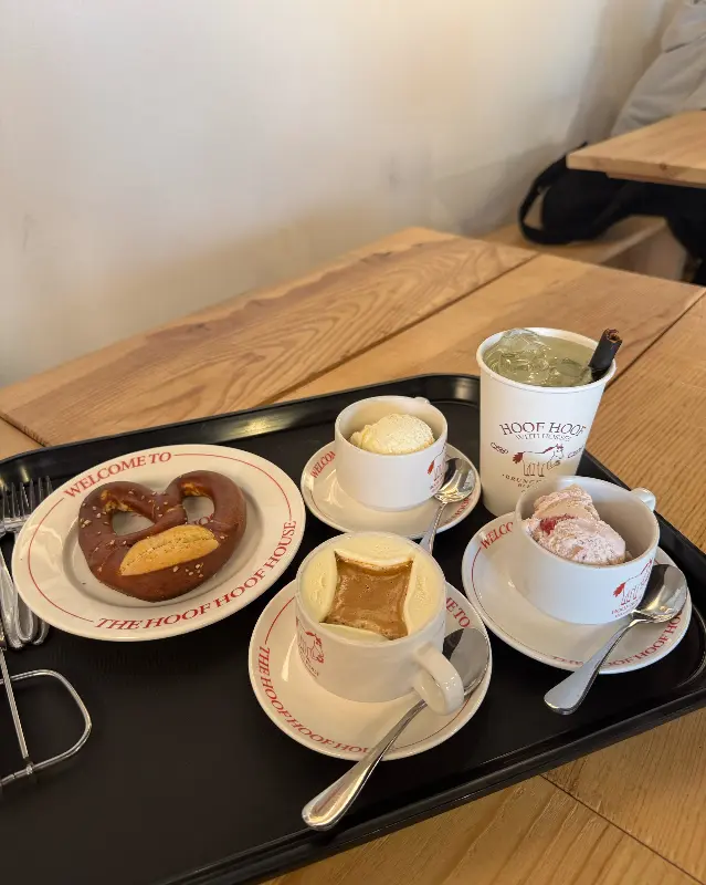 아이스크림 커피와 프레첼