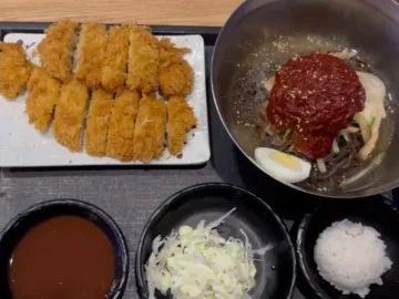 위례 맛집 주누, 냉면과 돈까스의 과학적 만남: 입 안에서 펼쳐지는 황홀한 미식 실험