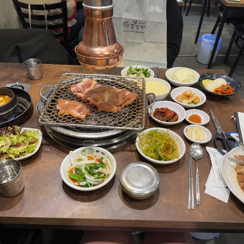 안흥갈비 상차림