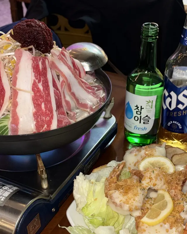 전골과 크림새우