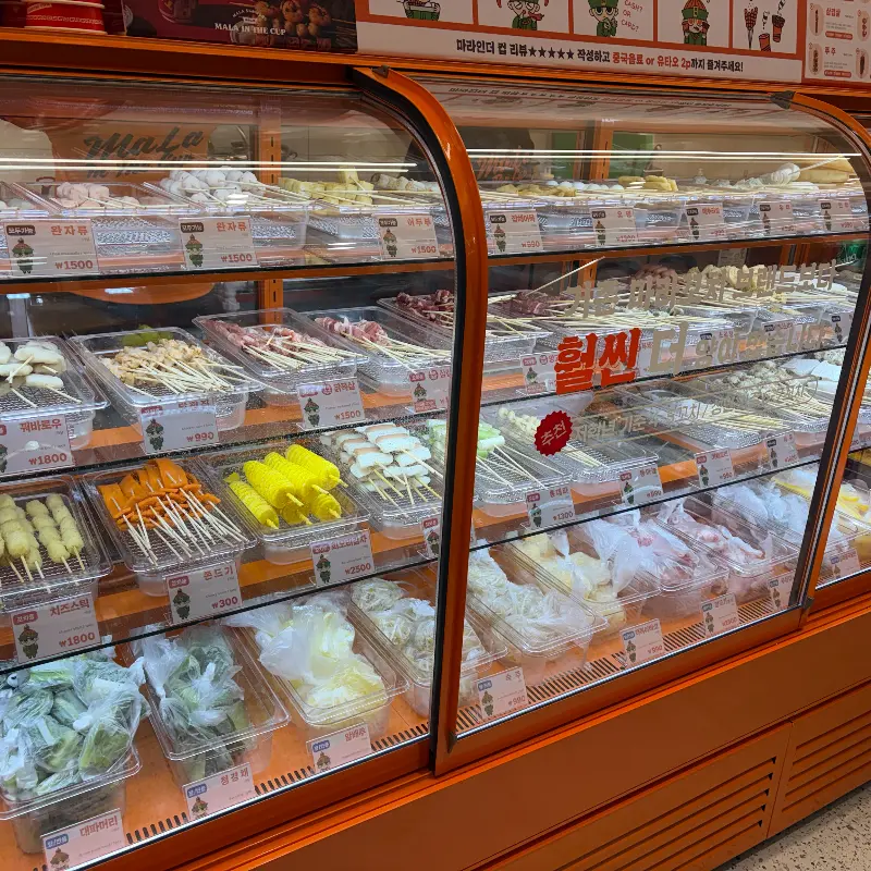 다양한 꼬치 종류