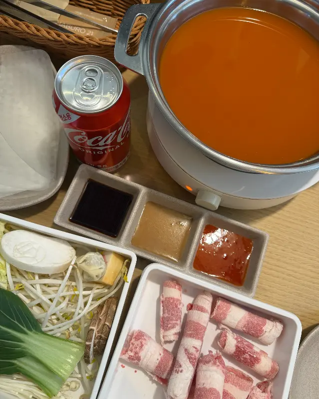 샤브샤브 육수에 끓여먹는 죽