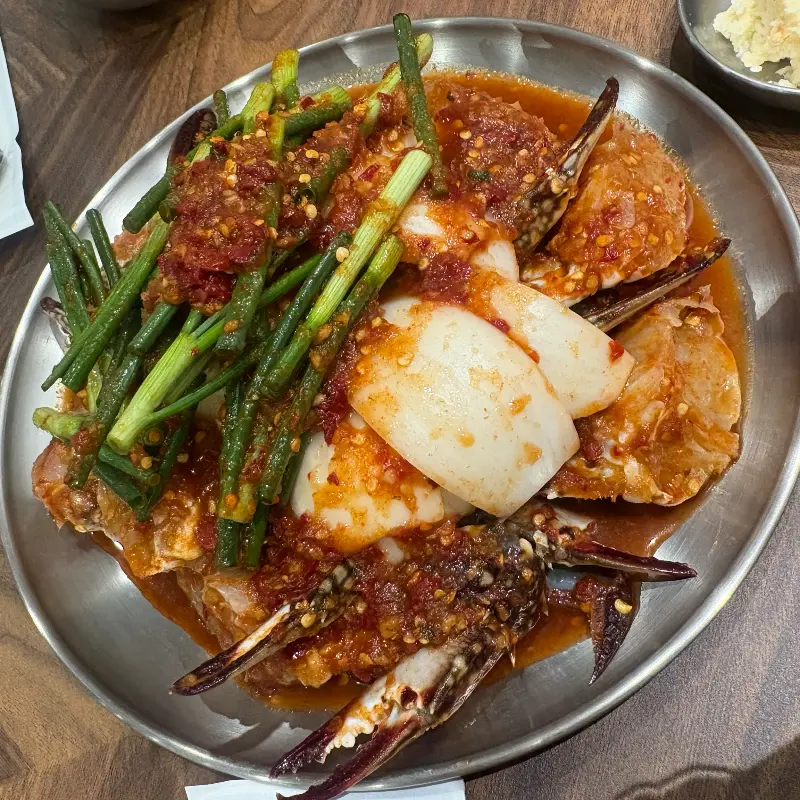 꽃게무침 항공샷