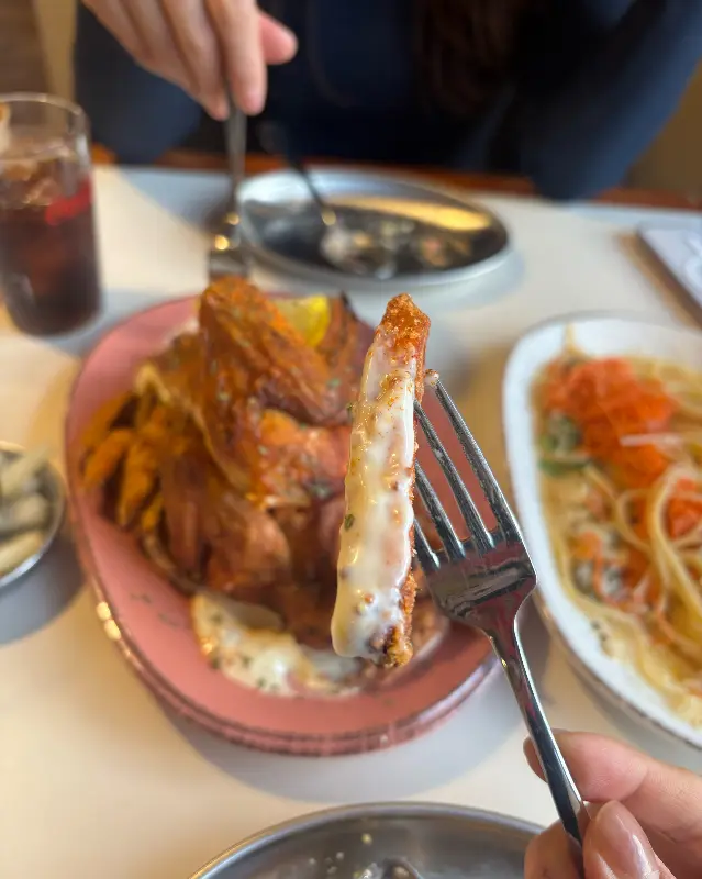 로스트 치킨과 파스타