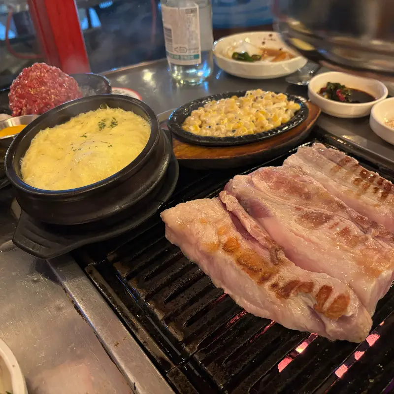 계란찜과 콘치즈