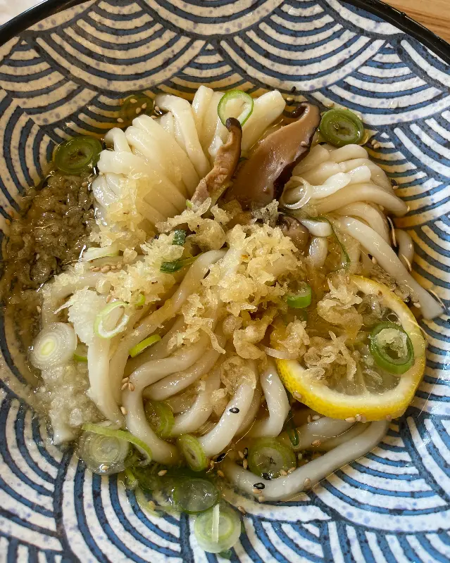 우동키노야의 카케우동 클로즈업 사진