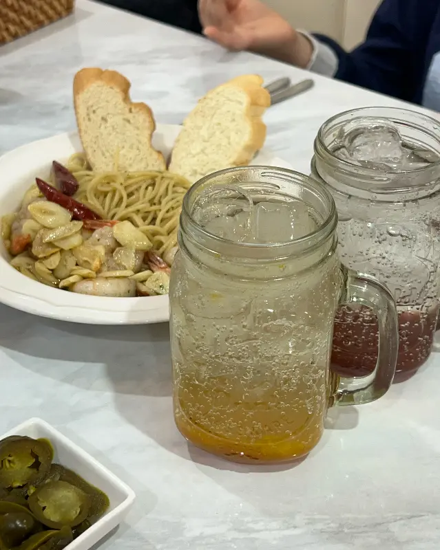 미태리 감바스 파스타와 에이드