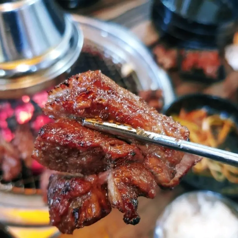 돼지갈비 클로즈업