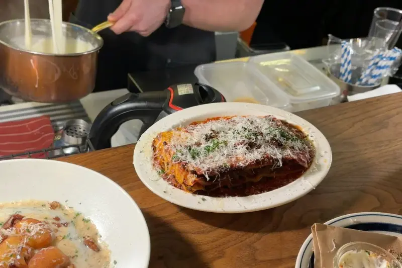 라자냐 조리 과정