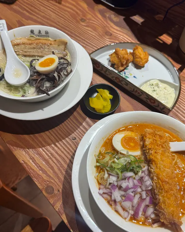 굴 라멘과 가라아게