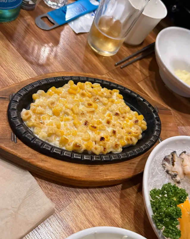 콘치즈 디테일 샷