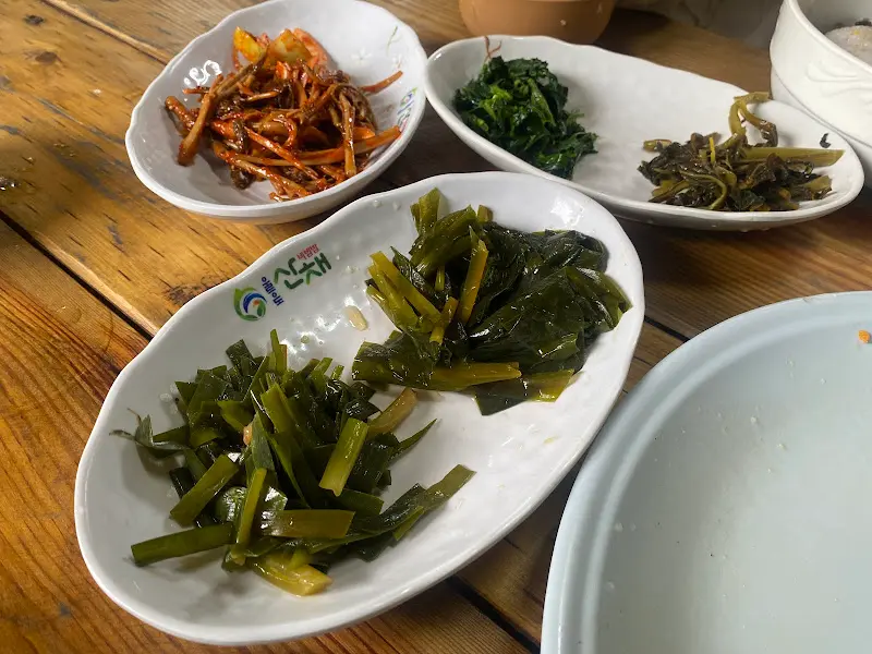 다양한 나물 반찬