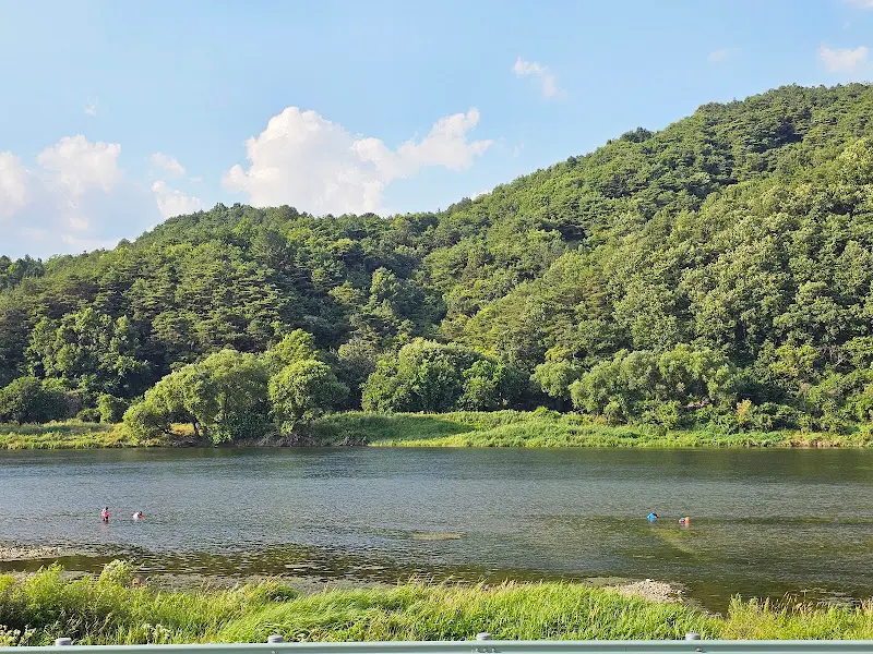 식당에서 바라본 강변 풍경