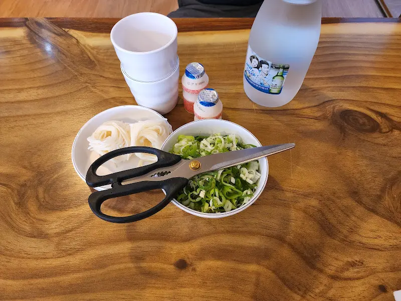 소면과 파, 요구르트