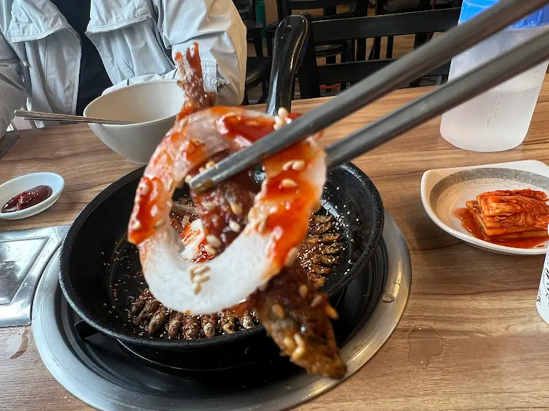 젓가락으로 집어 올린 도리뱅뱅이