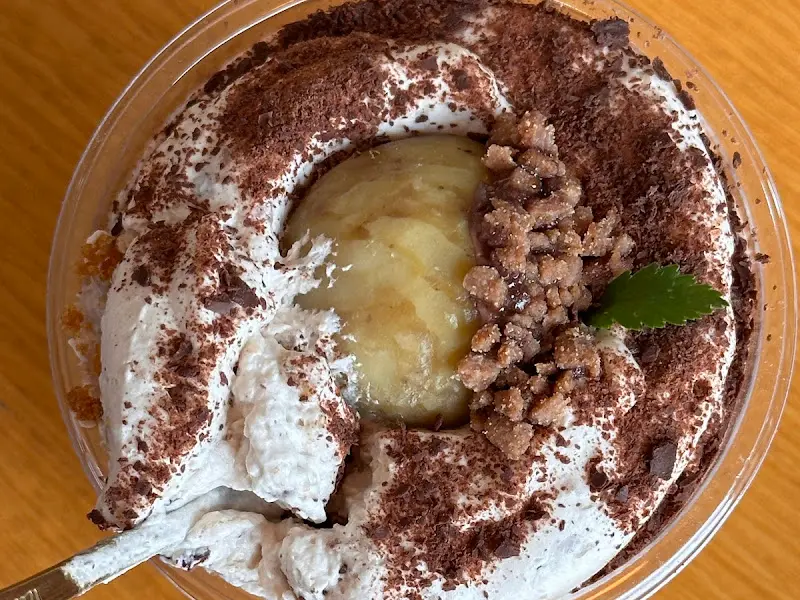 밤 티라미수의 클로즈업 사진