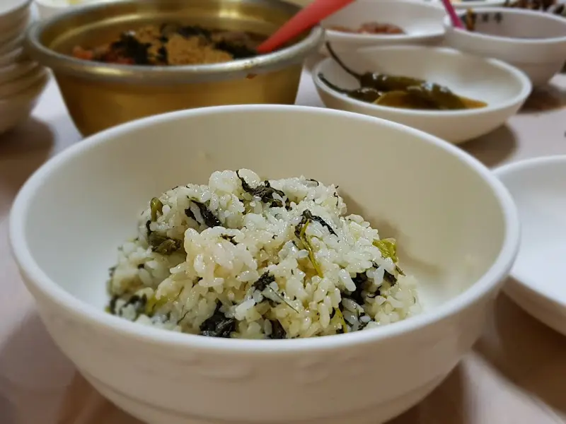 곤드레밥과 함께 나온 반찬들