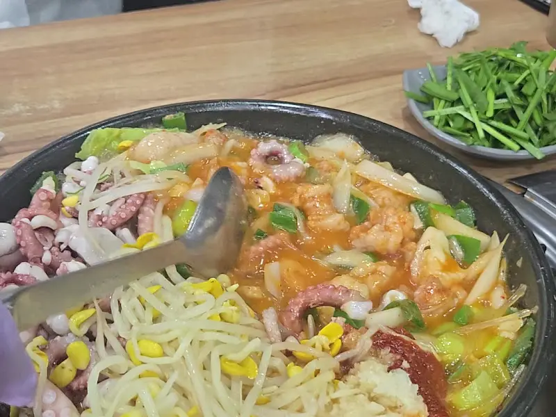 낙곱새가 익어가는 모습