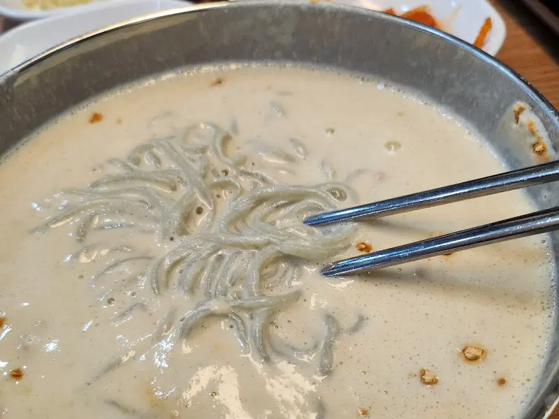 콩물국수의 클로즈업