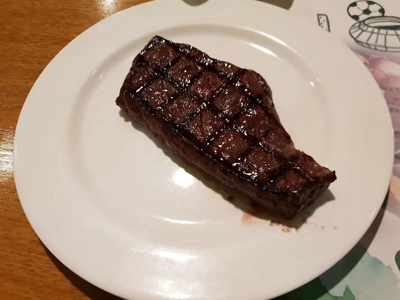 먹음직스러운 스테이크 단면