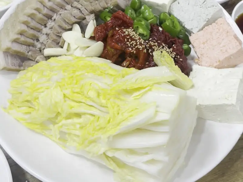 포두부 삼합의 모습