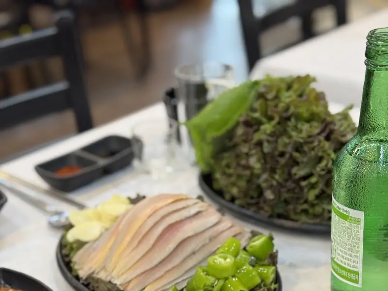 밴댕이회와 상추쌈