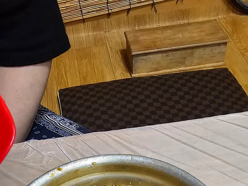 좌식 테이블과 방석