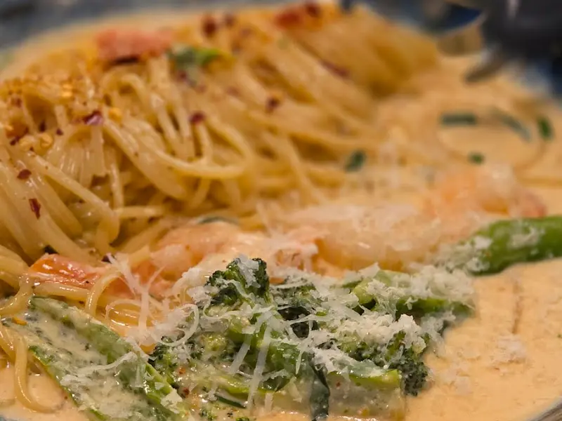 해산물이 듬뿍 들어간 해산물 파스타