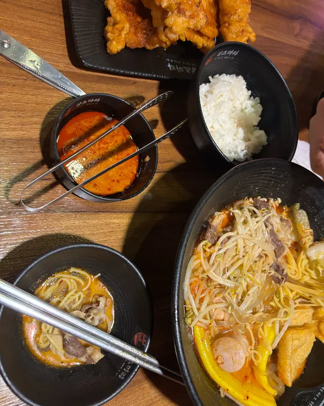 마라탕과 꿔바로우, 밥의 조화