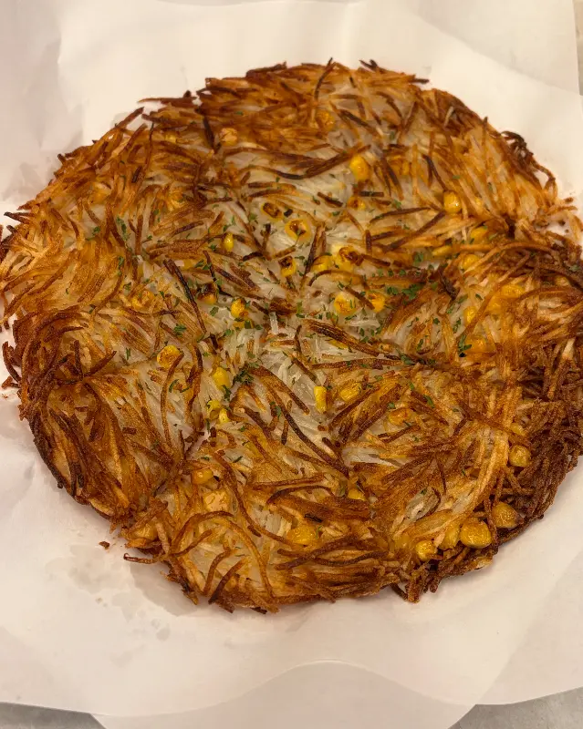 겉바속쫀 옥수수 감자전