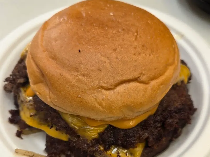 더블 버거 근접 샷