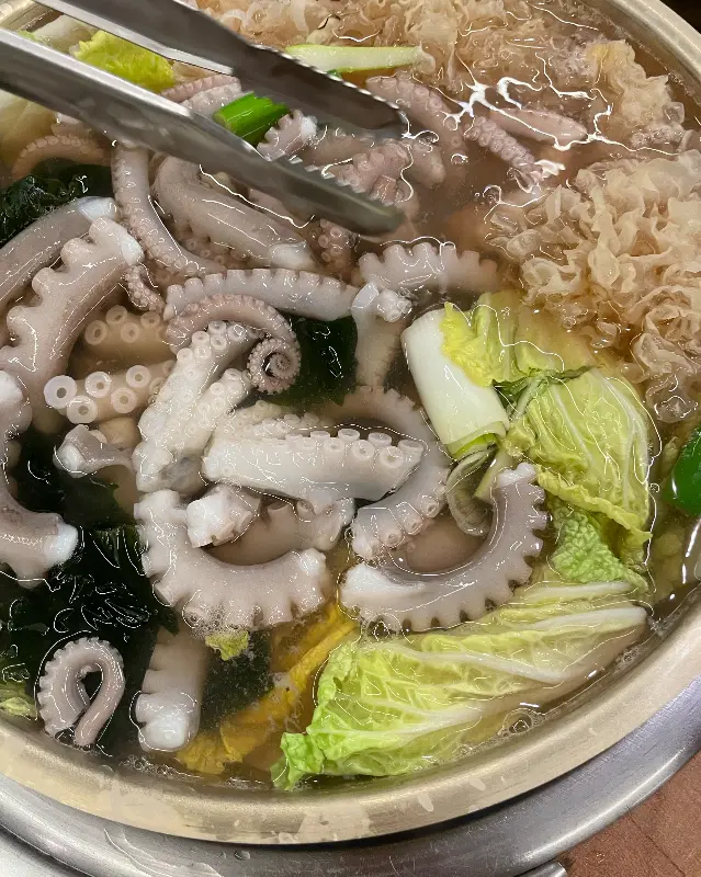 눈꽃 연포탕의 아름다운 비주얼