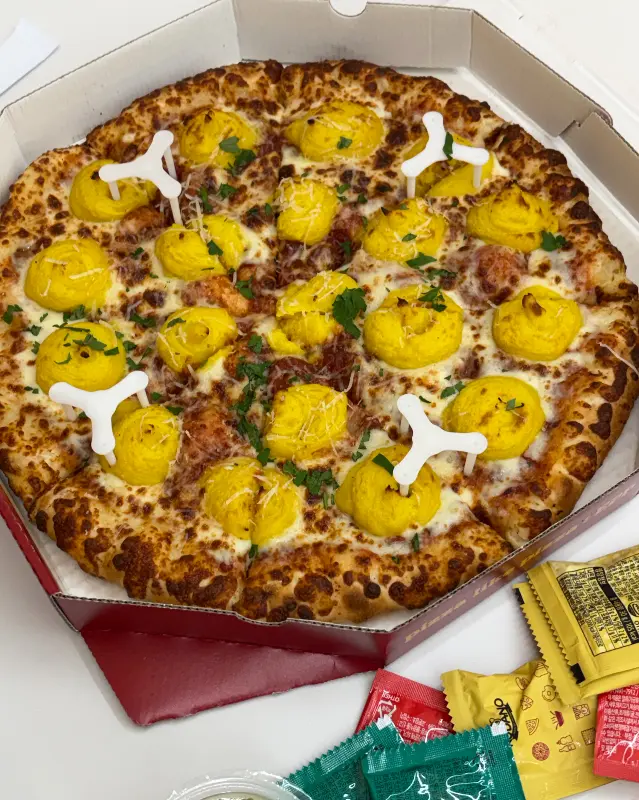 고구마 피자의 먹음직스러운 비주얼