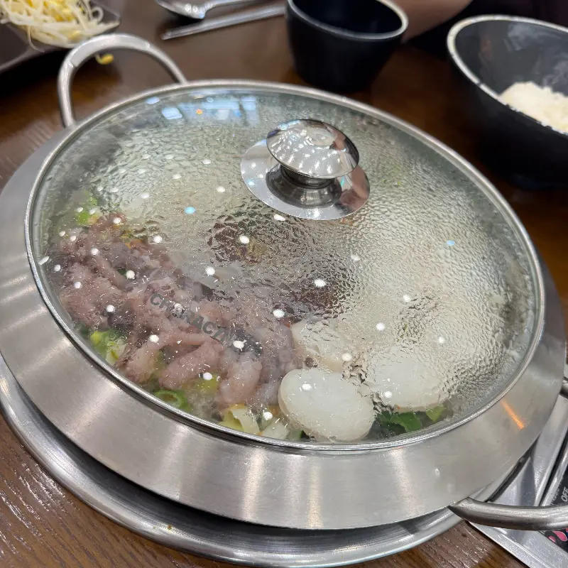 뚜껑이 닫힌 냄비