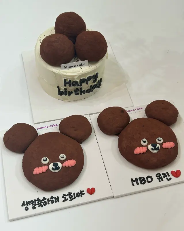 두쫀쿠 케이크와 도시락 케이크